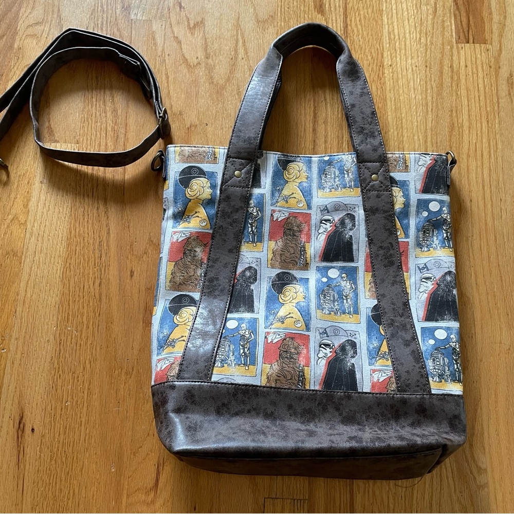 NWOT Loungefly x Star Wars Cards Tote Crossbody Bag - Picture 8 of 8